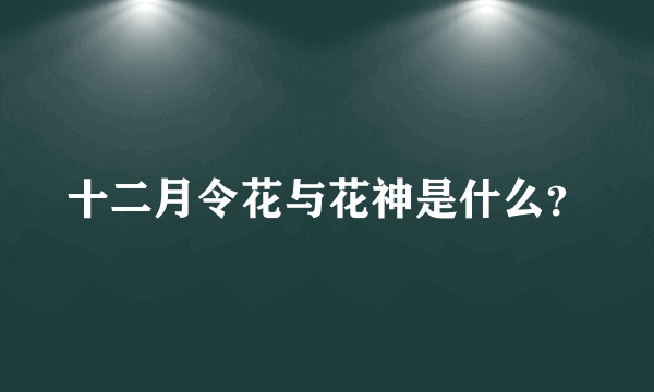 十二月令花与花神是什么？