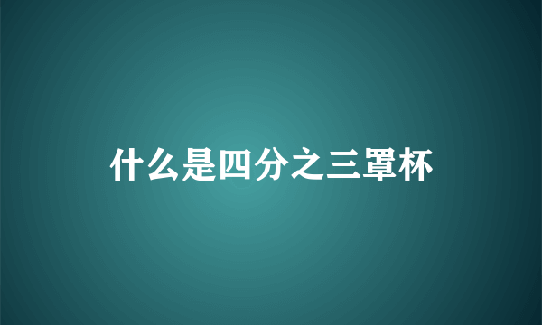 什么是四分之三罩杯