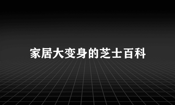 家居大变身的芝士百科