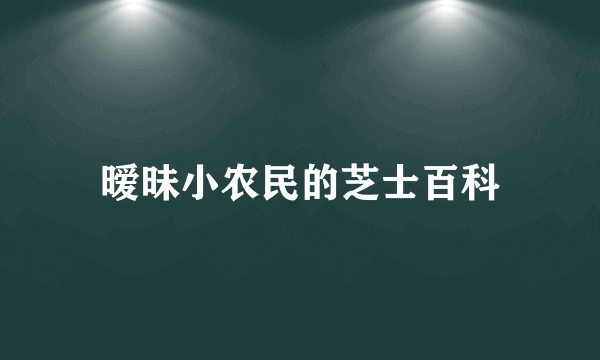 暧昧小农民的芝士百科