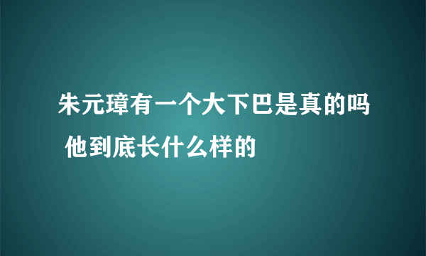 朱元璋有一个大下巴是真的吗 他到底长什么样的