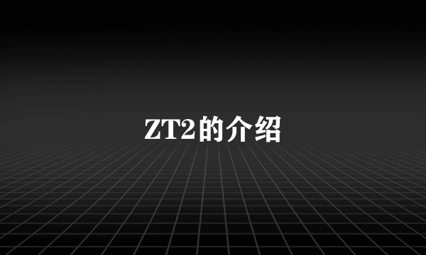 ZT2的介绍