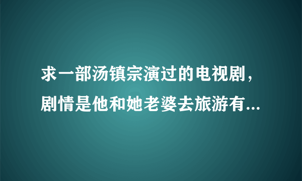 求一部汤镇宗演过的电视剧，剧情是他和她老婆去旅游有个毒贩子再她老婆烟里放毒，最后她老婆染上毒品，