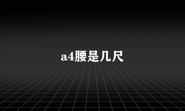 a4腰是几尺