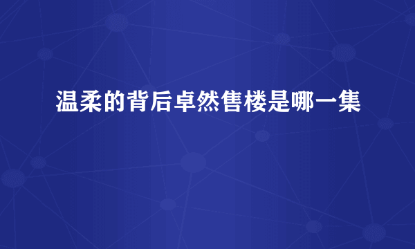 温柔的背后卓然售楼是哪一集