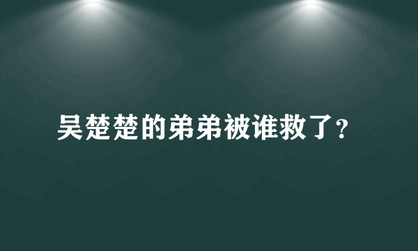 吴楚楚的弟弟被谁救了？