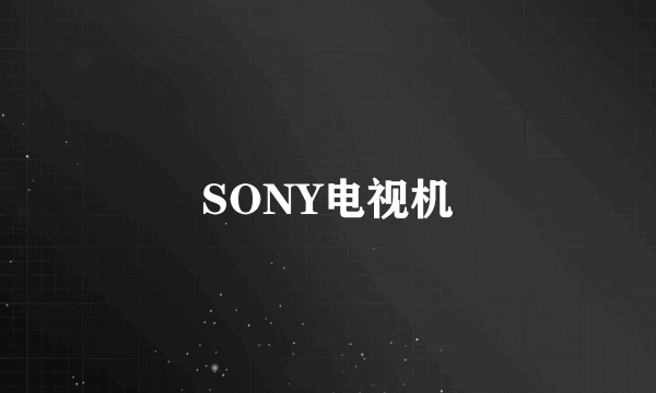 SONY电视机