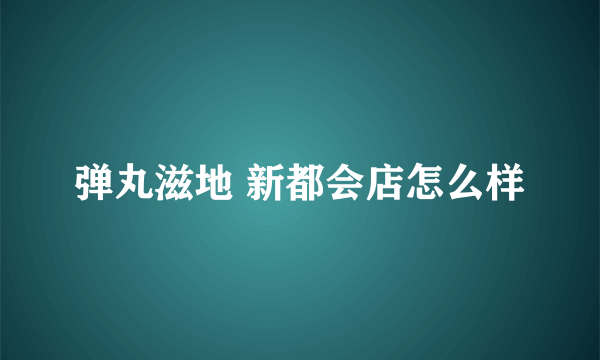 弹丸滋地 新都会店怎么样