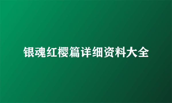 银魂红樱篇详细资料大全