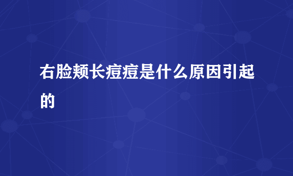 右脸颊长痘痘是什么原因引起的