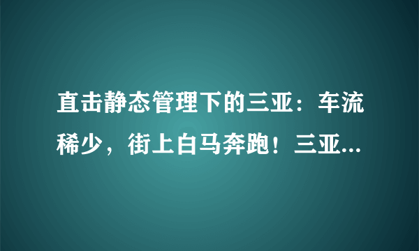 直击静态管理下的三亚：车流稀少，街上白马奔跑！三亚何时能解封？