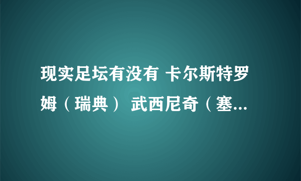 现实足坛有没有 卡尔斯特罗姆（瑞典） 武西尼奇（塞黑） 阿瓦特（以色列）这三名球员