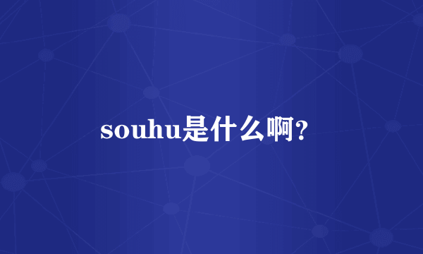 souhu是什么啊？