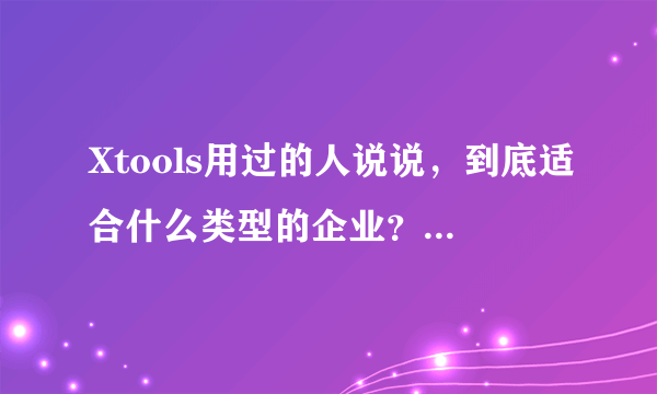 Xtools用过的人说说，到底适合什么类型的企业？好用吗？