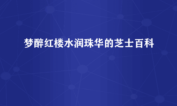 梦醉红楼水润珠华的芝士百科