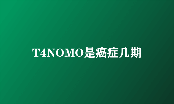 T4NOMO是癌症几期