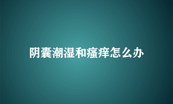 阴囊潮湿和瘙痒怎么办