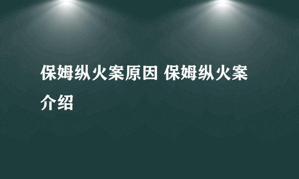 保姆纵火案原因 保姆纵火案介绍