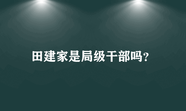 田建家是局级干部吗？