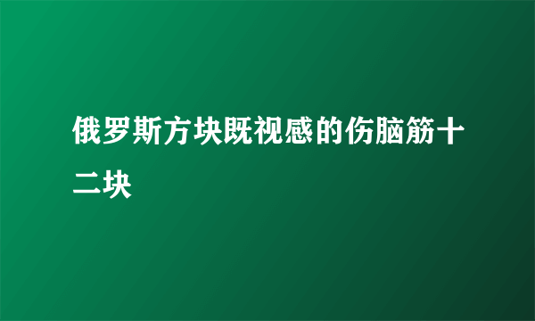 俄罗斯方块既视感的伤脑筋十二块