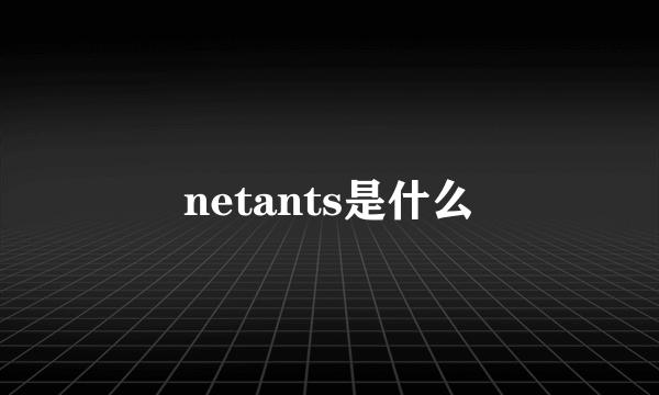 netants是什么