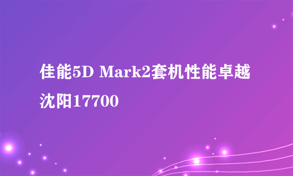 佳能5D Mark2套机性能卓越 沈阳17700