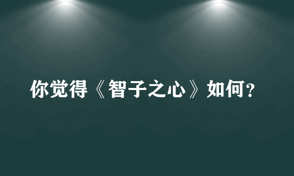 你觉得《智子之心》如何？