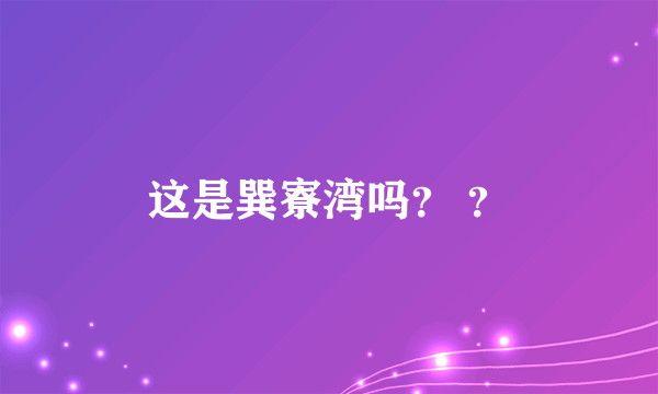 这是巽寮湾吗？ ？