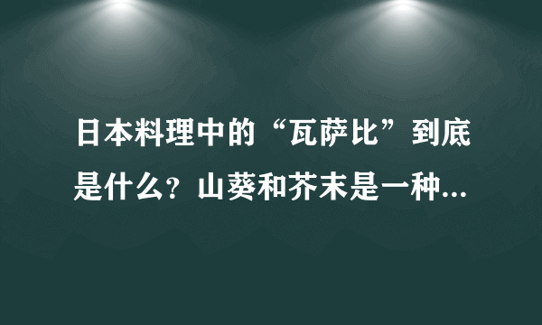 日本料理中的“瓦萨比”到底是什么？山葵和芥末是一种东西吗？