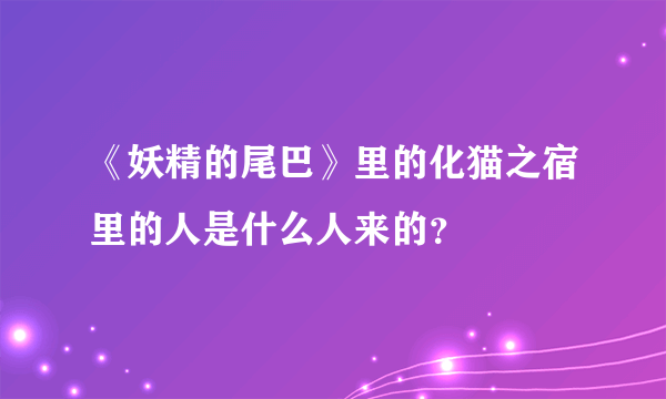 《妖精的尾巴》里的化猫之宿里的人是什么人来的？