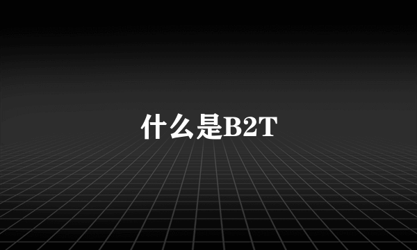 什么是B2T