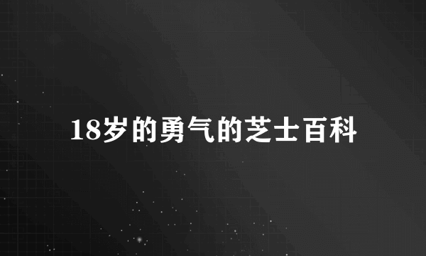 18岁的勇气的芝士百科