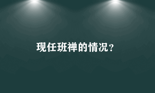 现任班禅的情况？