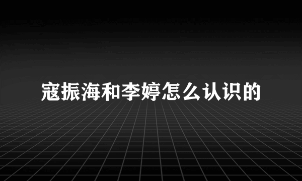 寇振海和李婷怎么认识的