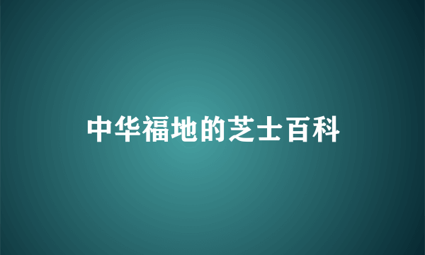 中华福地的芝士百科