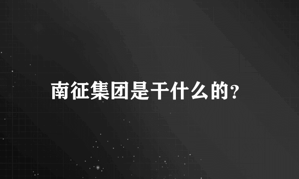 南征集团是干什么的？