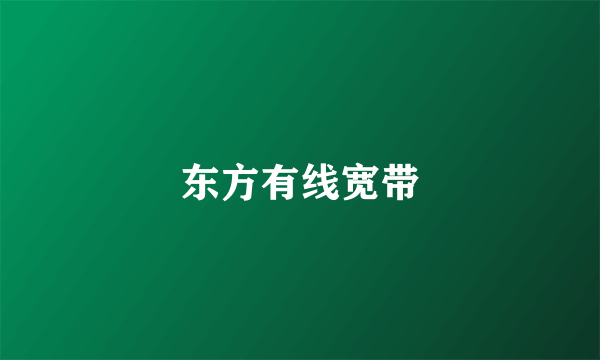 东方有线宽带