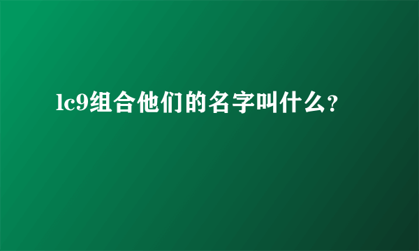 lc9组合他们的名字叫什么？