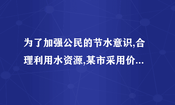 为了加强公民的节水意识,合理利用水资源,某市采用价格调控手段达到节水的目的。该市自来水收费价格见价目表。若某户居民1月份用水8m3,则应收水费：2×6+4×(8−6)=20元。价目表每月水用里单价不超出6m3的部分2元/m3超出6m*不超出10m3的部分│4元/m3超出10m3的部分8元/m3注：水费按月结算(1)若该户居民2月份用水12.5m3,则应收水费多少元?(2)若该户居民3、4月份共用水15m3(4月份用水量超过3月份)，共交水费44元，则该户居民3，4月份各用水多少立方米?