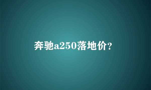 奔驰a250落地价？