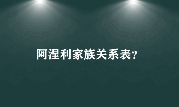 阿涅利家族关系表？