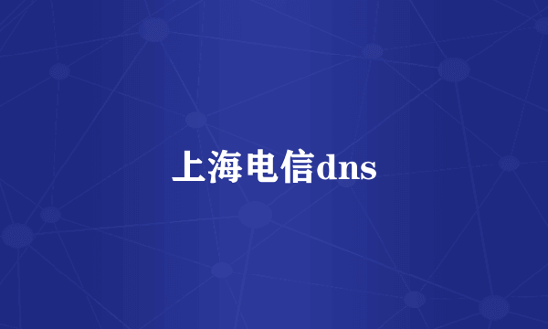 上海电信dns