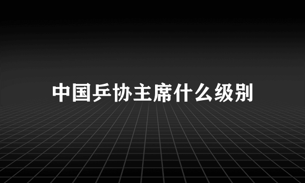 中国乒协主席什么级别