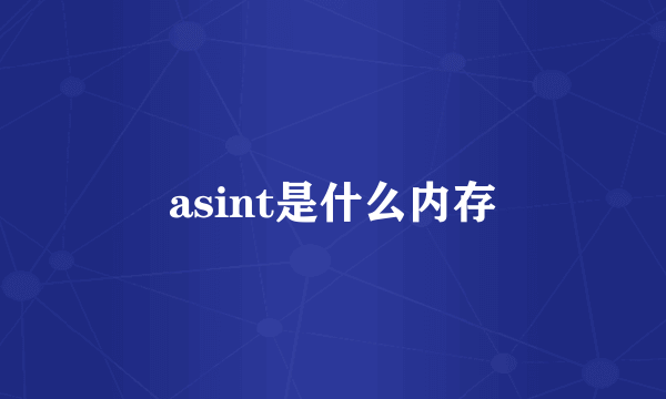 asint是什么内存