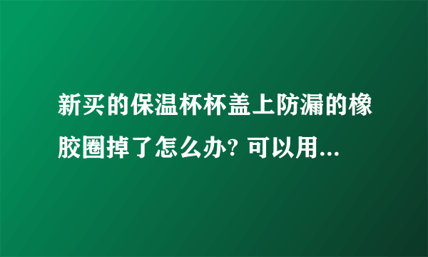 新买的保温杯杯盖上防漏的橡胶圈掉了怎么办? 可以用其他东西代替防漏吗？