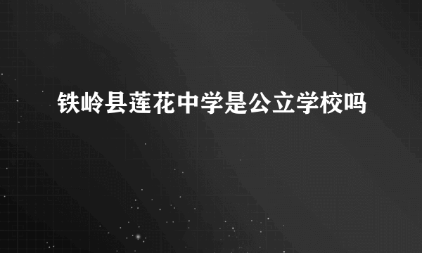 铁岭县莲花中学是公立学校吗