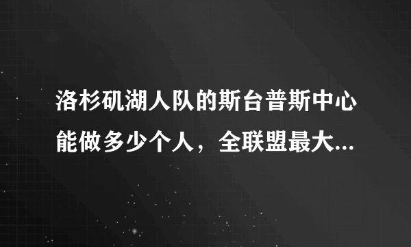 洛杉矶湖人队的斯台普斯中心能做多少个人，全联盟最大的体育场是哪个？