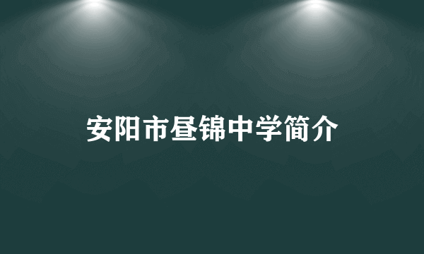 安阳市昼锦中学简介