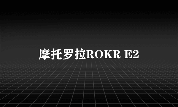 摩托罗拉ROKR E2