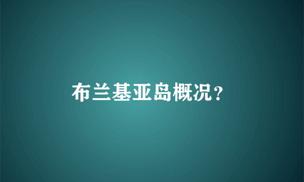 布兰基亚岛概况？